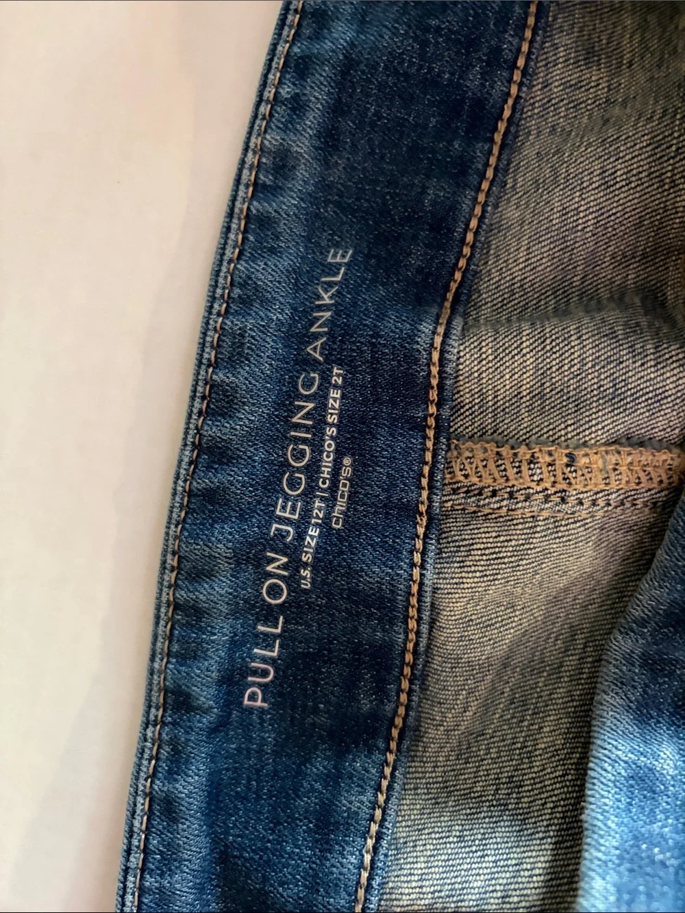 Chico's Dark Blue Embroidered Ankle Jeans - Picture 3 of 5